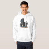 Cute happy big gorilla cartoon illustratie hoodie (Voorkant volledig)