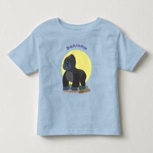Cute happy big gorilla cartoon illustratie kinder shirts