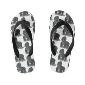 Cute happy big gorilla cartoon illustratie kinder teenslippers (Voetbed)