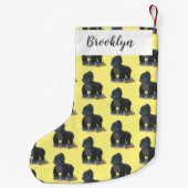 Cute happy big gorilla cartoon illustratie kleine kerstsok (Achterkant)