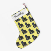 Cute happy big gorilla cartoon illustratie kleine kerstsok (Achterkant (Hangend))