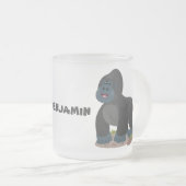 Cute happy big gorilla cartoon illustratie matglas koffiemok (Voorkant rechts)
