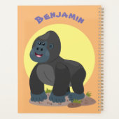 Cute happy big gorilla cartoon illustratie planner (Achterkant)