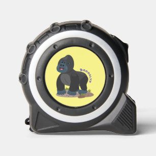 Cute happy big gorilla cartoon illustratie rolmaat