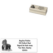 Cute happy big gorilla cartoon illustratie rubberstempel (Gestempeld)