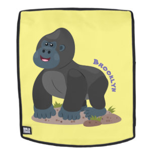 Cute happy big gorilla cartoon illustratie rugtassen