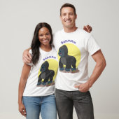 Cute happy big gorilla cartoon illustratie t-shirt (Unisex)