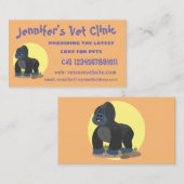 Cute happy big gorilla cartoon illustratie visitekaartje (Voorkant / Achterkant)