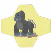Cute happy big gorilla cartoon illustratie voetbal (Enkel)