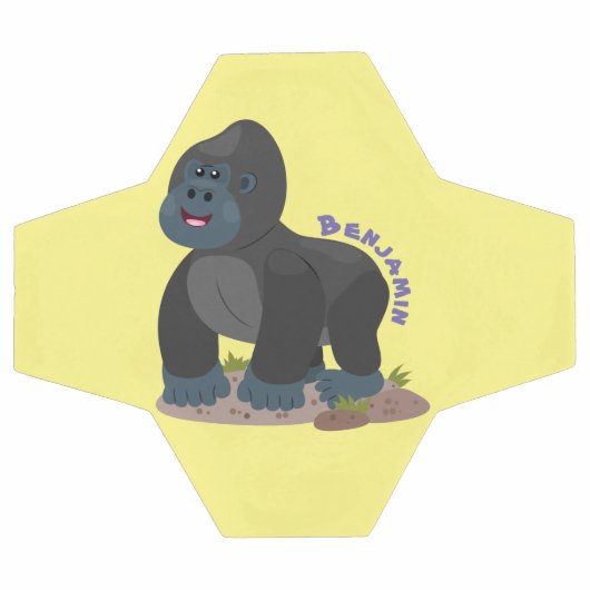 Cute happy big gorilla cartoon illustratie voetbal (Enkel)