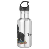 Cute happy big gorilla cartoon illustratie waterfles  (Voorkant)
