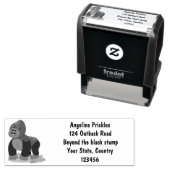 Cute happy big gorilla cartoon illustratie  zelfinktende stempel (In situ)