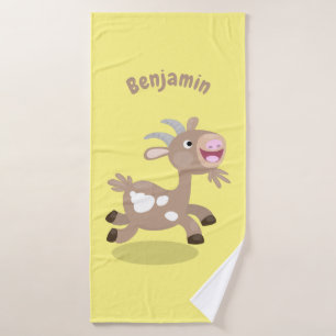 Cute happy billy cartoon bad handdoek