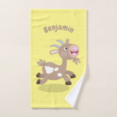 Cute happy billy cartoon bad handdoek (Handdoek)