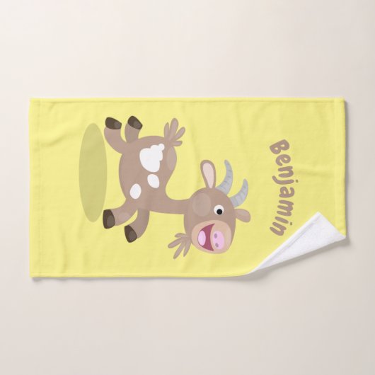 Cute happy billy cartoon bad handdoek (Handdoek)