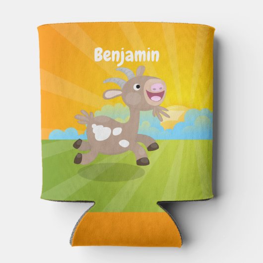 Cute happy billy cartoon blikjeskoeler (Achterkant)