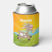 Cute happy billy cartoon blikjeskoeler (Blikje Achterkant)