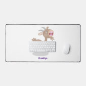 Cute happy billy cartoon bureaumat (Keyboard & Muis)