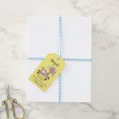 Cute happy billy cartoon cadeaulabel (Met Touw)