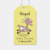 Cute happy billy cartoon cadeaulabel (Achterkant)