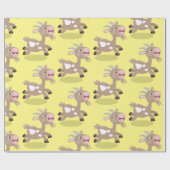 Cute happy billy cartoon cadeaupapier (Vlak)