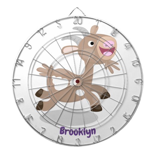 Cute happy billy cartoon dartbord (Voorkant)