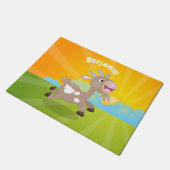Cute happy billy cartoon deurmat (Schuin)