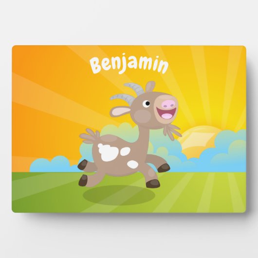 Cute happy billy cartoon fotoplaat (voorkant)