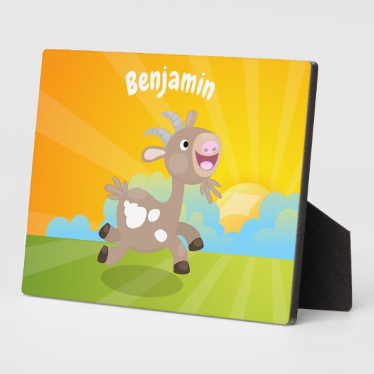 Cute happy billy cartoon fotoplaat (Zijkant)