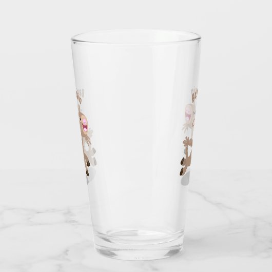 Cute happy billy cartoon glas (Links)