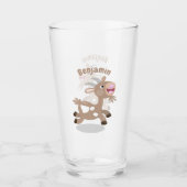 Cute happy billy cartoon glas (Voorkant)