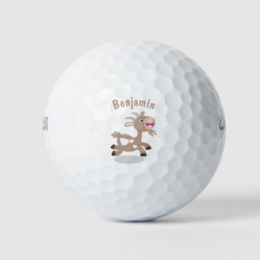 Cute happy billy cartoon golfballen (Voorkant)