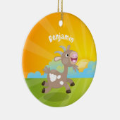 Cute happy billy cartoon keramisch ornament (Rechts)