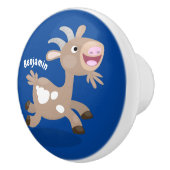 Cute happy billy cartoon keramische knop (Rechts)