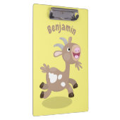 Cute happy billy cartoon klembord (Rechts)