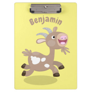 Cute happy billy cartoon klembord