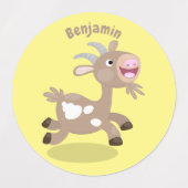 Cute happy billy cartoon labels (Design 2)