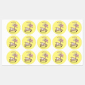 Cute happy billy cartoon labels (Vel)