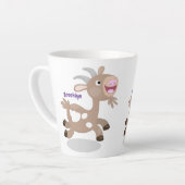 Cute happy billy cartoon latte mok (Linkerhoek)