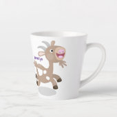 Cute happy billy cartoon latte mok (Rechts)