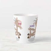 Cute happy billy cartoon latte mok (Voorkant)
