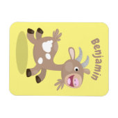 Cute happy billy cartoon magneet (Horizontaal)