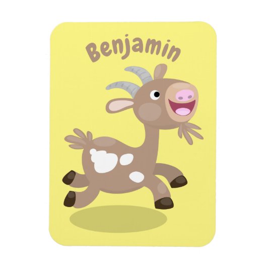 Cute happy billy cartoon magneet (Verticaal)