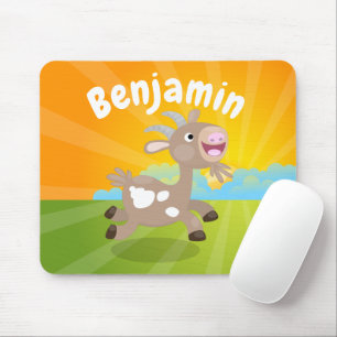 Cute happy billy cartoon muismat