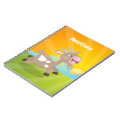 Cute happy billy cartoon notitieboek (Linkerzijde)