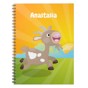 Cute happy billy cartoon notitieboek
