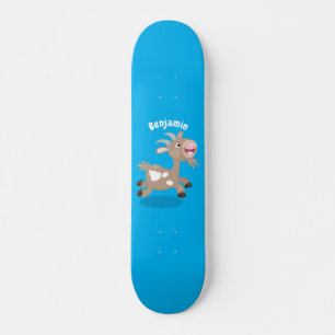 Cute happy billy cartoon persoonlijk skateboard