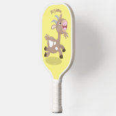 Cute happy billy cartoon pickleball paddle (Links)