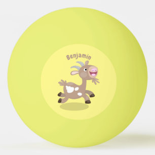 Cute happy billy cartoon pingpongbal