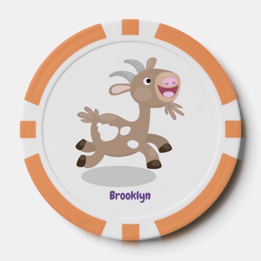 Cute happy billy cartoon poker chips (Voorkant)